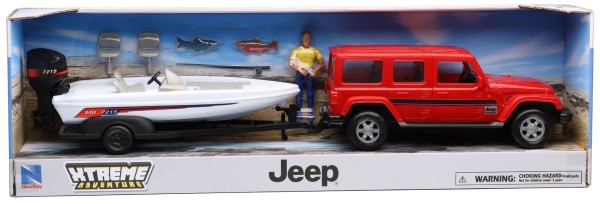 Jeep Wrangler avec ensemble de bateau de pêche