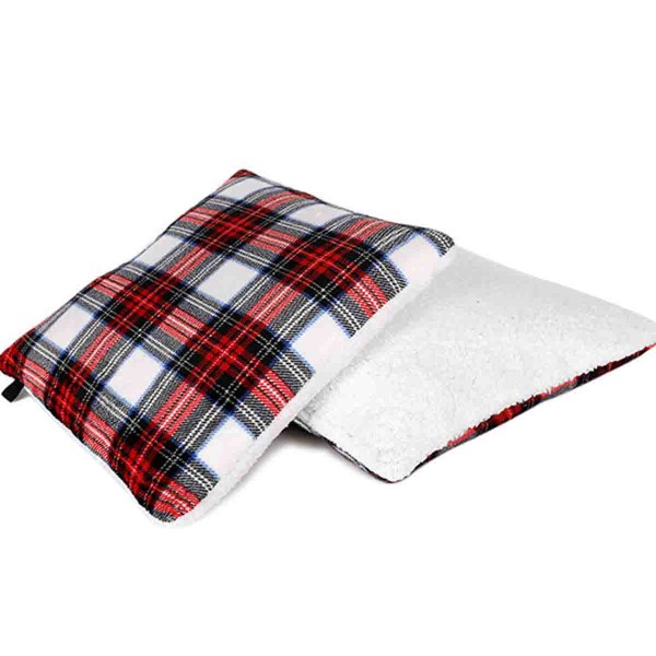 Coussin STEWART en velours/sherpa