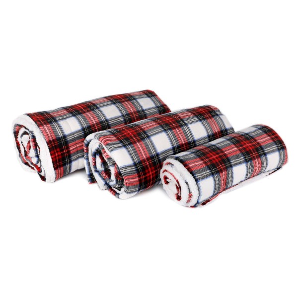 Plaid STEWART Velours/Sherpa