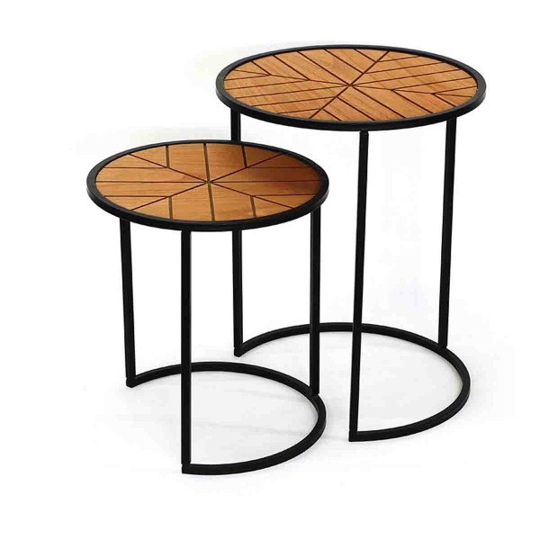 STUDIO 707- ACCENT SET/2 SIDE TABLES - METAL FRAME