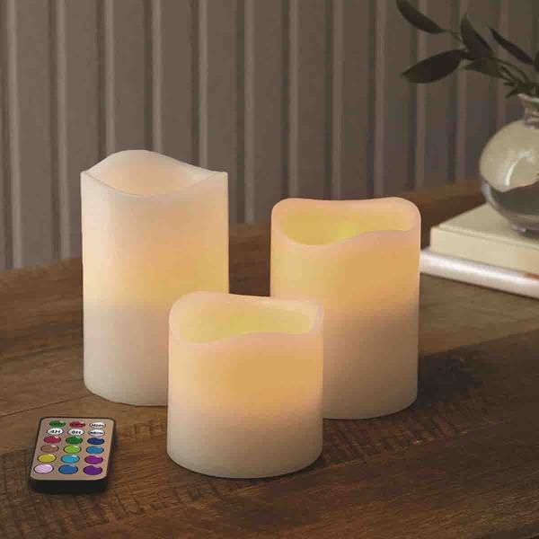STUDIO 707 - 3 PIECE LED CANDLES SET