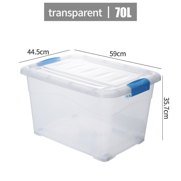 Studio 707 - Transparent 70litre Storage Tores With Locking