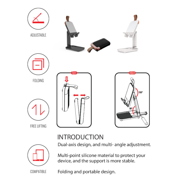 Support de téléphone/tablette de bureau