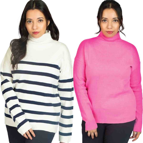 Pull à col roulé sans couture