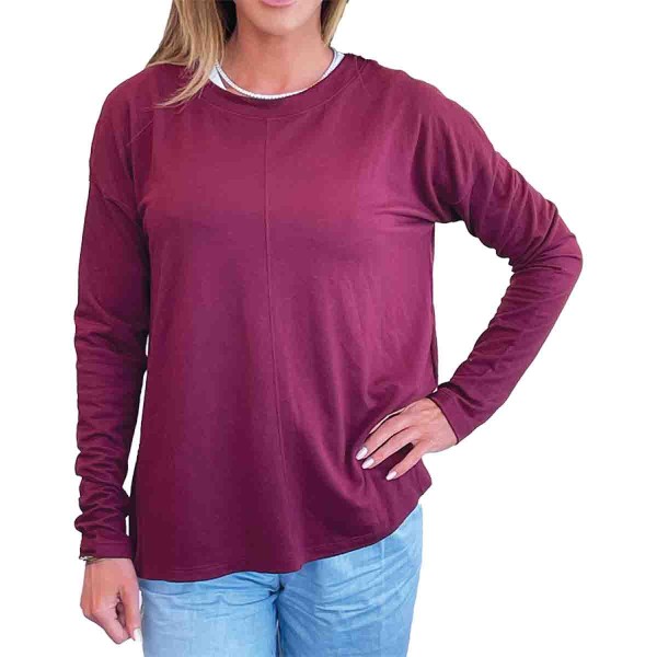Cowl Neck 3/4 Sleeve In Pastel Colors