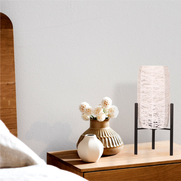 Table Lamp Rattan On Tripod