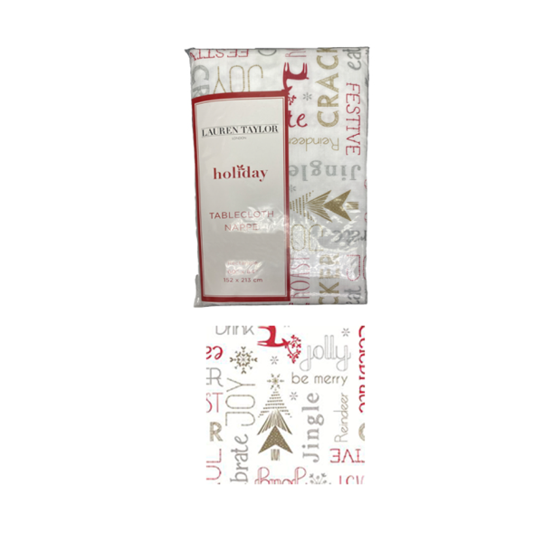 LAUREN TAYLOR-1Xmas 20plastic Tablecloths 52
