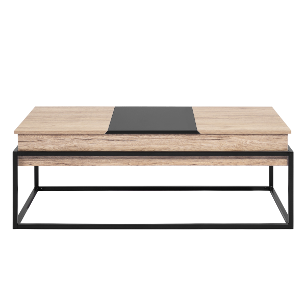 Thiede Oak Coffee Table With Metal Frame