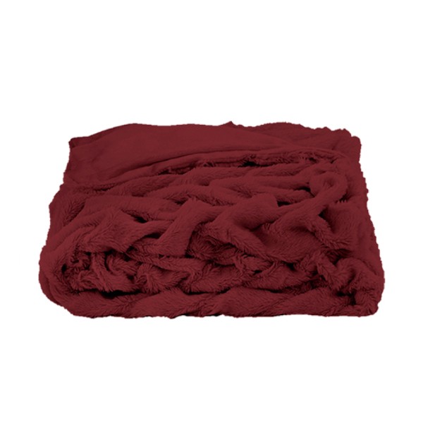 Foxy Fur Bc Throw Cranberry 50x60
