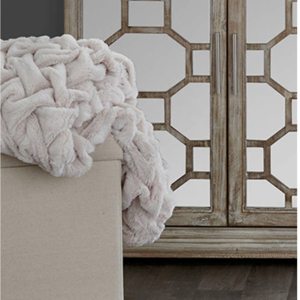 Foxy Fur Bc Throw Cranberry 50x60