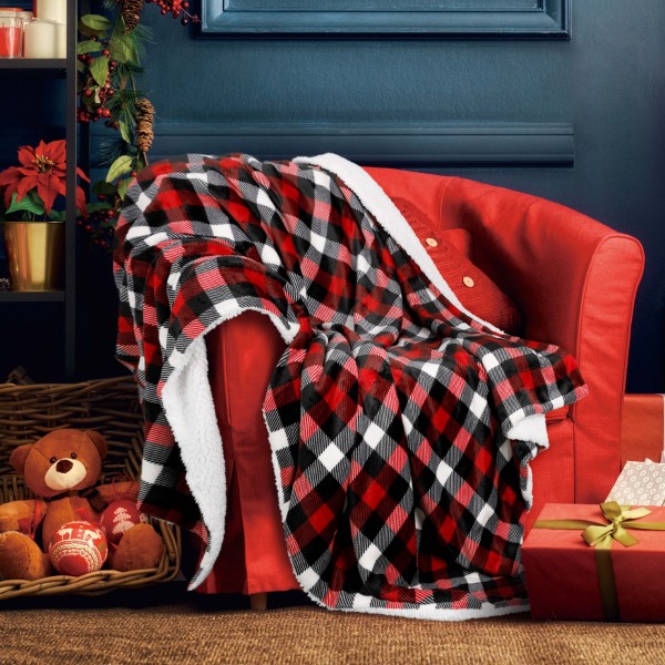 CHARLEVOIX Velour/Sherpa Blanket