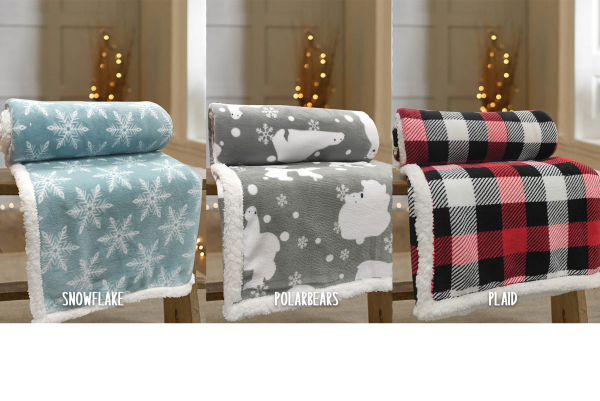Plaid en polaire Sherpa pour le pays des merveilles de l'hiver