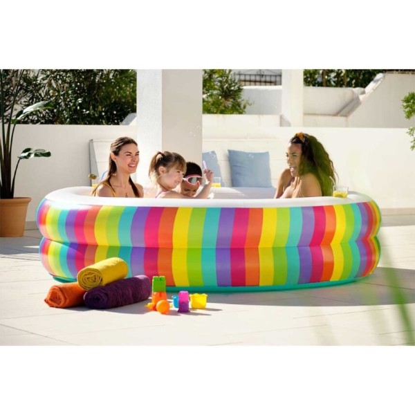 Bestway® Rainbow Dreams™ Round Inflatable Family Pool 2.06 m x 2.06 m x 51 cm