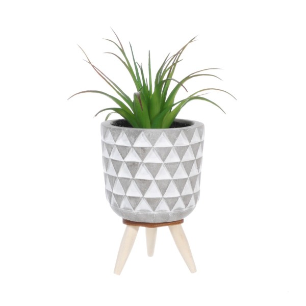 Plante artificielle avec 3 pieds en bois