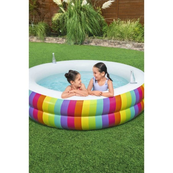 Bestway® Rainbow Dreams™ Round Inflatable Family Pool 2.06 m x 2.06 m x 51 cm