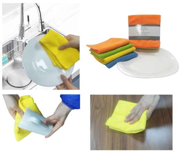 Chiffons de nettoyage en microfibre 8 pièces
