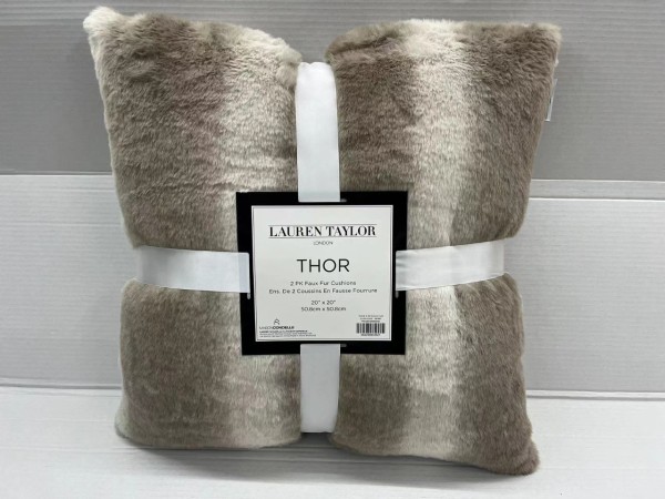 Coussins Thor en fausse fourrure 2Pk