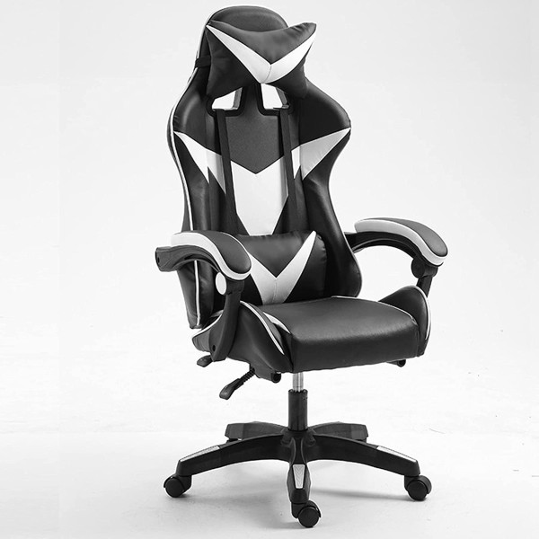 Chaise de jeu de bureau avec repose-pieds rétractable