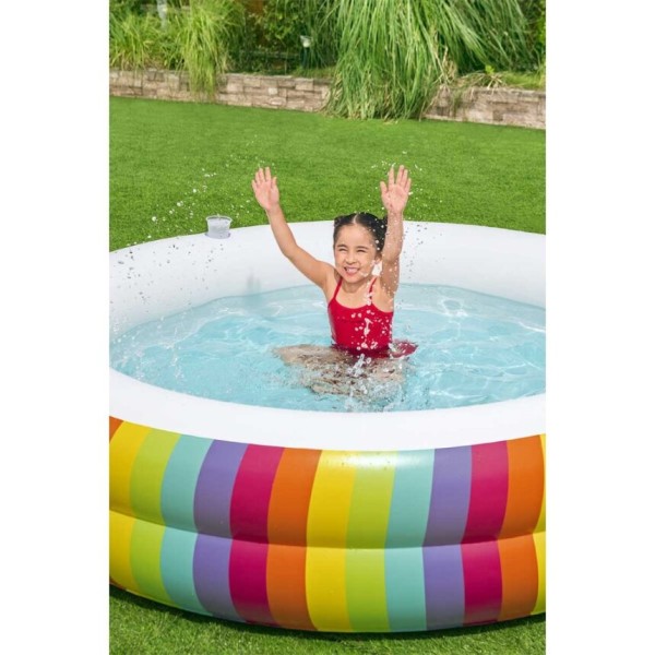 Bestway® Rainbow Dreams™ Round Inflatable Family Pool 2.06 m x 2.06 m x 51 cm