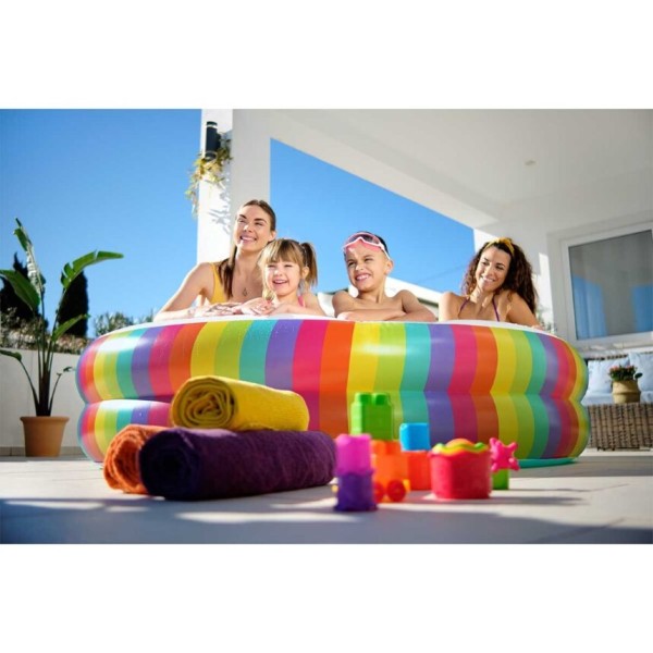 Bestway® Rainbow Dreams™ Round Inflatable Family Pool 2.06 m x 2.06 m x 51 cm