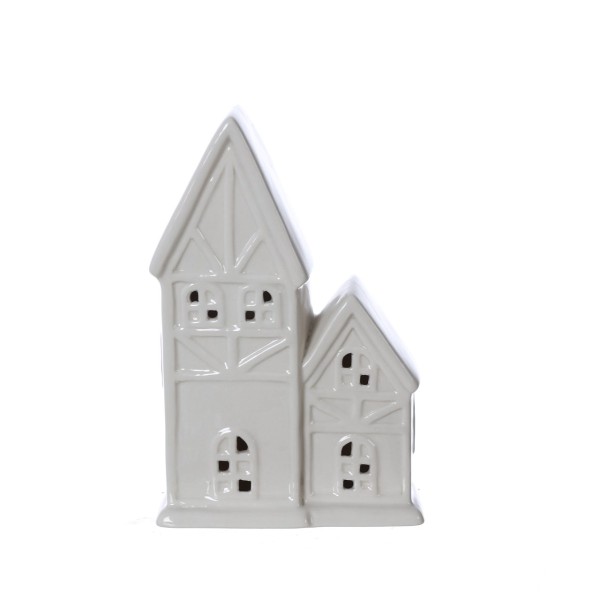 CERAMIC HOUSE WHITE 10.7x6.5x16