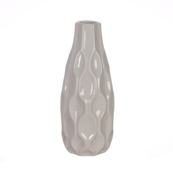 Ceramic Vase Geo White