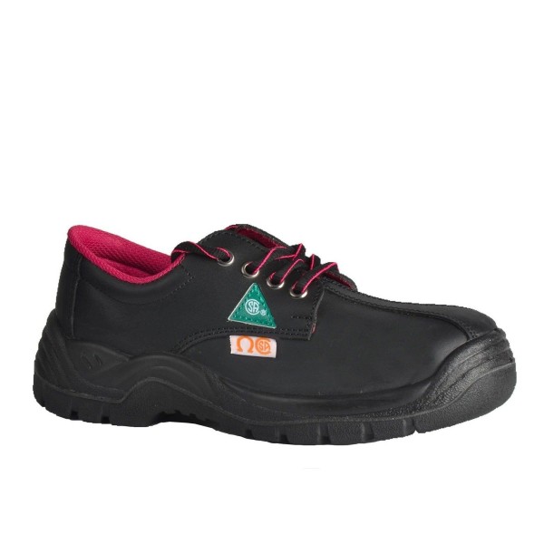Tuff & Durable® - Lace Up Working Shoes with Steel Toe & Plate - Black