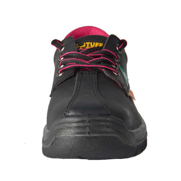 Tuff & Durable® - Lace Up Working Shoes with Steel Toe & Plate - Black