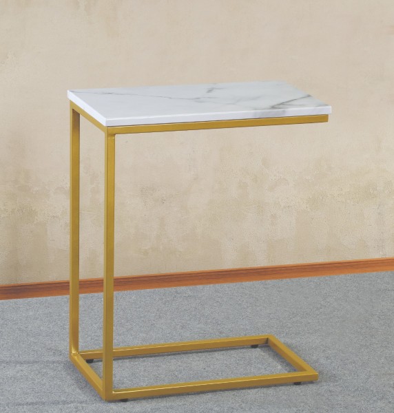 Table d'appoint rectangulaire avec cadre en or