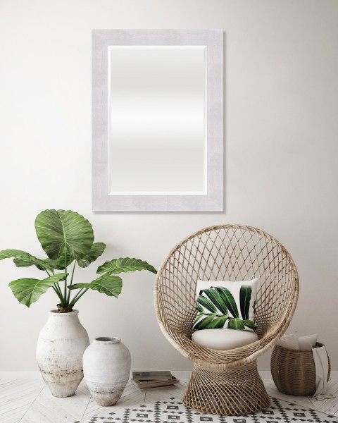 Textured Wood Look Mirror