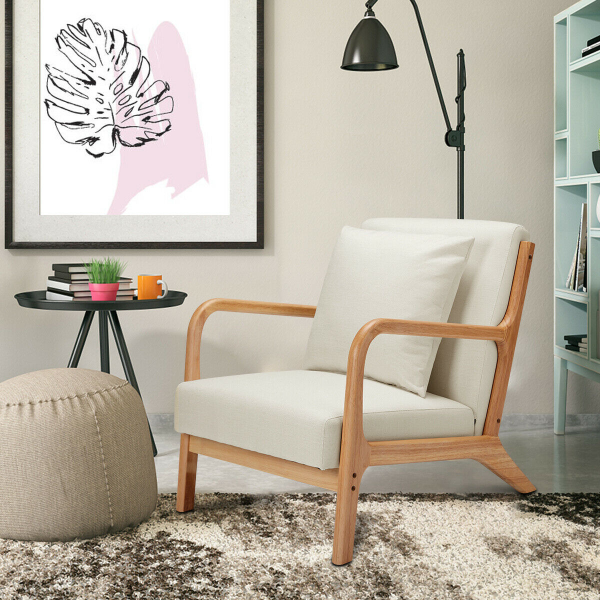 Linen Upholstered Armchair