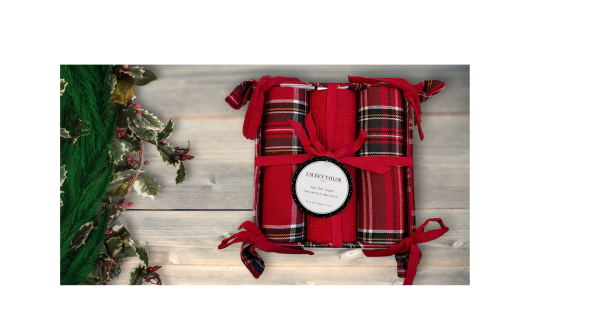 3pk Ct Class Plaid Torchon 16x28