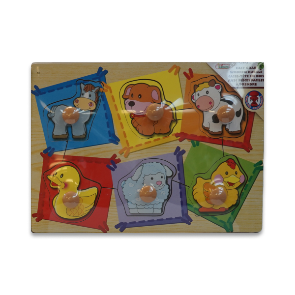 Puzzle Wooden Easy Grab 8 Pcs In Display