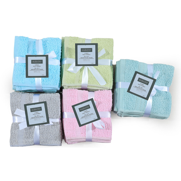 STUDIO 707 - 5 Packs Face Towels