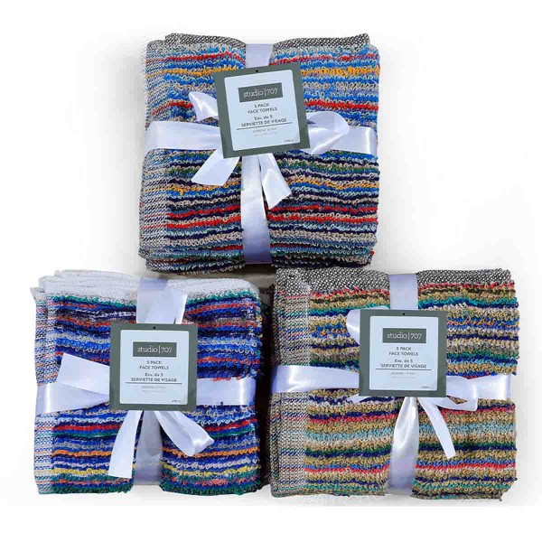 STUDIO 707 - 5 Pack Face Towels