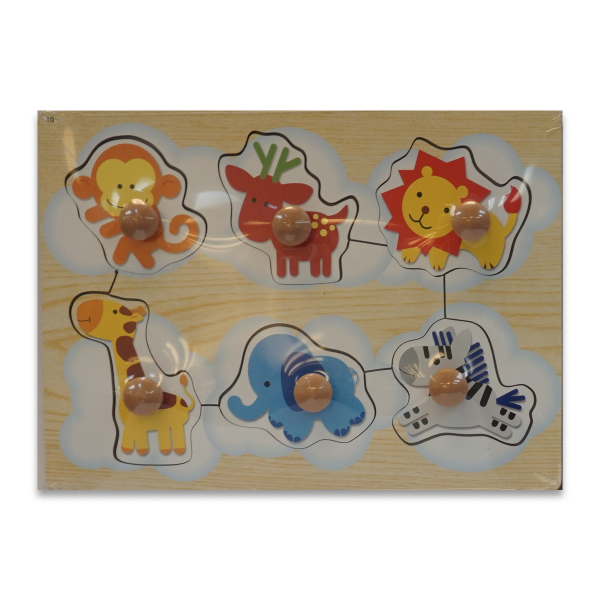 Puzzle Wooden Easy Grab 8 Pcs In Display