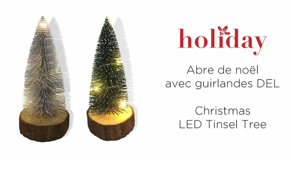 Arbre de Noël avec guirlande lumineuse 20cm