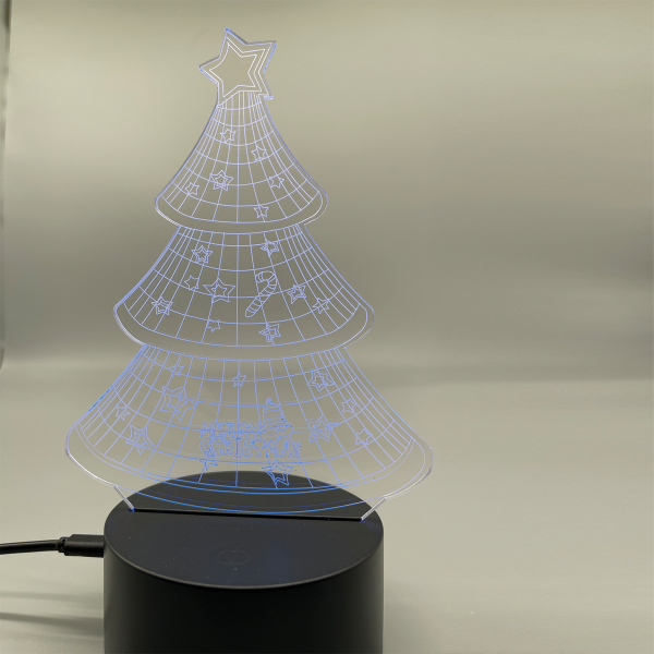WATTSON - 3d Illusion Lamp 7 Colors Battery & Usb Charger