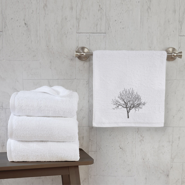 Serviette 2 pièces Trees / Blanc