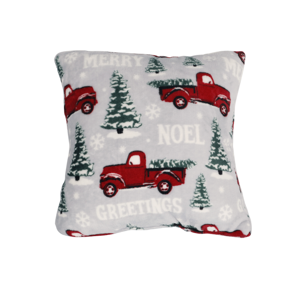 Coussin Velours Gris Rouge Trucks