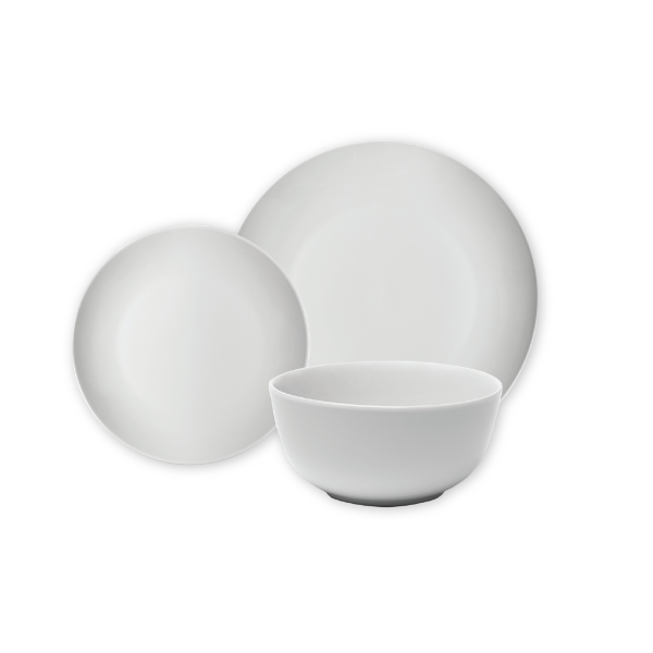 Service de table rond 12 pièces Toulouse White