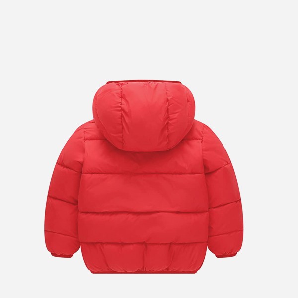 Girls Poly Filled Jacket With Sherpa Hood