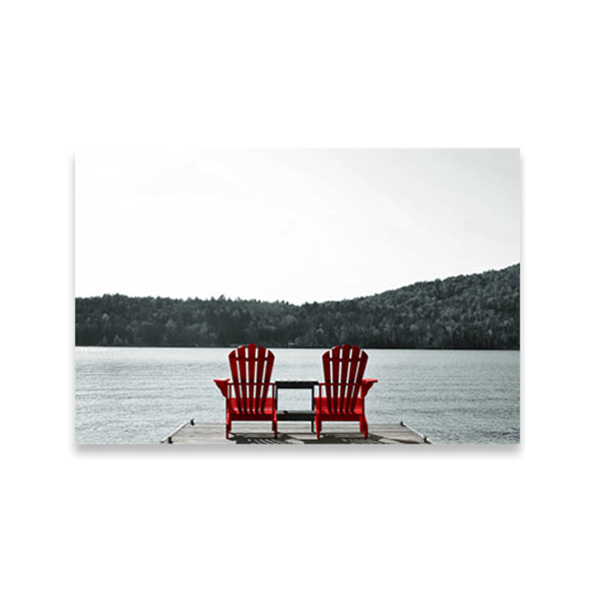 Chaise en toile à décor