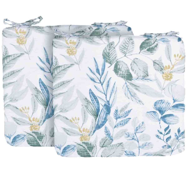 2pk Coussin de chaise 17x17in Bali solide Extérieur