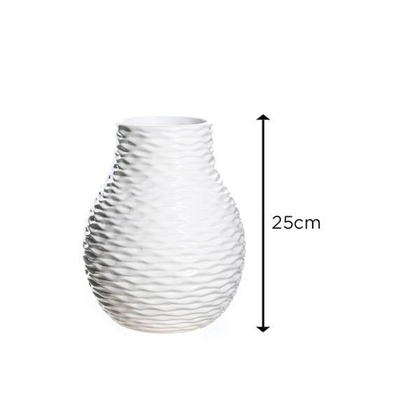 Vase ondulé texturé