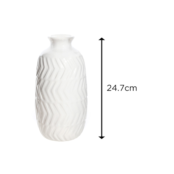 Vase texturé à chevrons