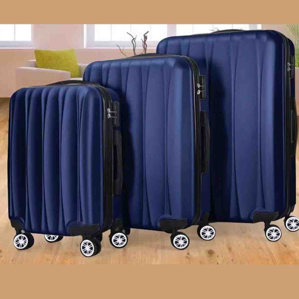 VoyageQuest- ABS LUGGAGE WITH 4 WHEELS /2 HANDLES-BLUE