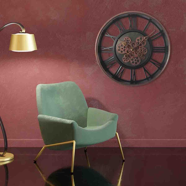 LAUREN TAYLOR - Horloge murale laiton antique vintage