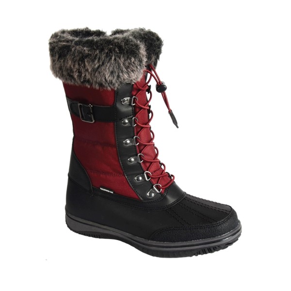 Red and Black Waterproof boots for Women - Magasins Hart | Hart Stores