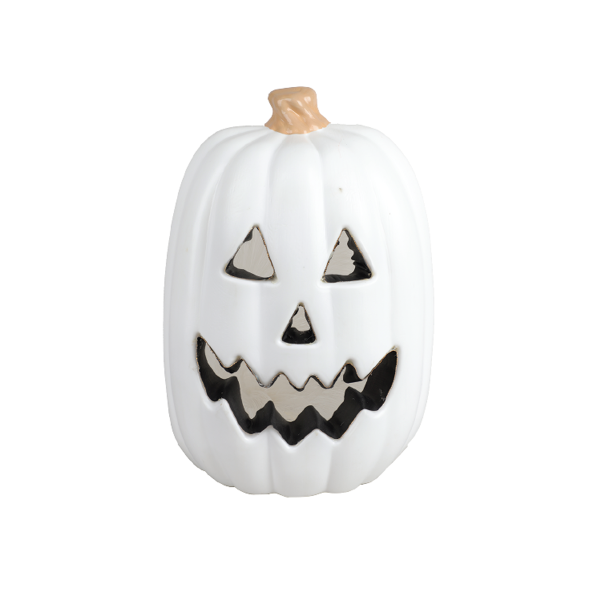 Pumpkin Plastic W/color Changing Fiber-optic Lights 35.5cm